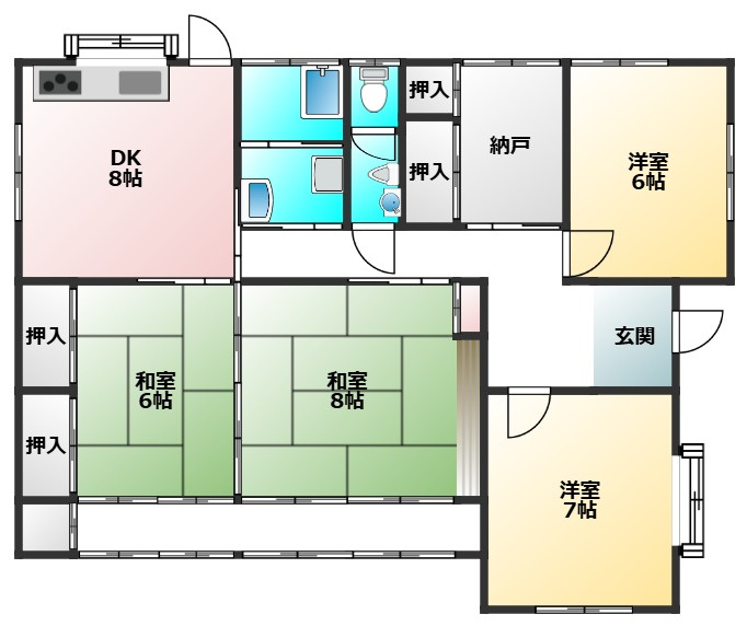 本野町戸建ての間取り