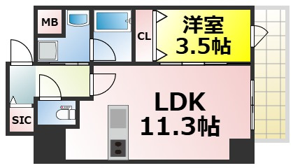 【間取り】 | パンセ新町 仲介手数料無料