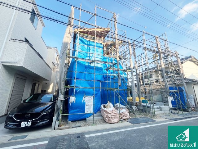 明石市大道町　第1期　新築一戸建ての外観|周辺は落ち着いた街並みの住宅地！子育てがしやすい住環境です！まだ未完成ですが、現地でしかわからない事もございます。是非一度ご覧ください。