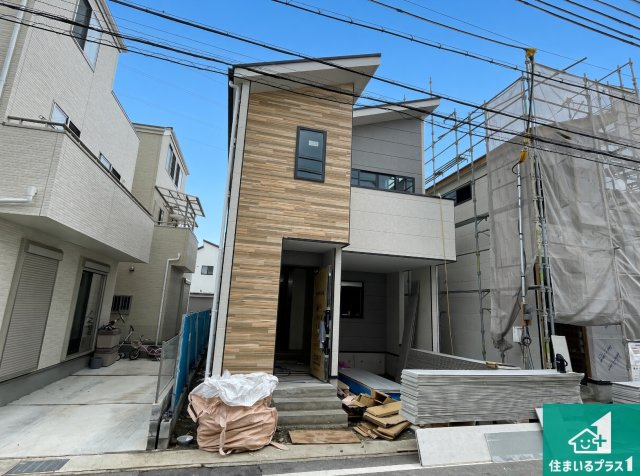 明石市大道町　第1期　新築一戸建ての外観|周辺は落ち着いた街並みの住宅地！子育てがしやすい住環境です！まだ未完成ですが、現地でしかわからない事もございます。是非一度ご覧ください。