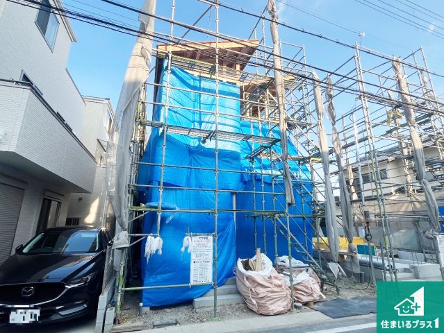 明石市大道町　第1期　新築一戸建ての外観|周辺は落ち着いた街並みの住宅地！子育てがしやすい住環境です！まだ未完成ですが、現地でしかわからない事もございます。是非一度ご覧ください。