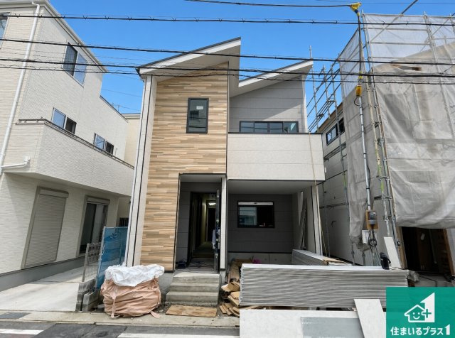 明石市大道町　第1期　新築一戸建ての外観|周辺は落ち着いた街並みの住宅地！子育てがしやすい住環境です！まだ未完成ですが、現地でしかわからない事もございます。是非一度ご覧ください。