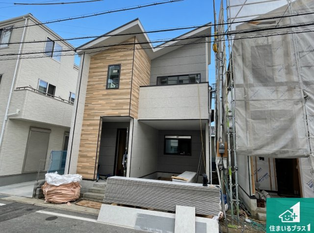 明石市大道町　第1期　新築一戸建ての外観|周辺は落ち着いた街並みの住宅地！子育てがしやすい住環境です！まだ未完成ですが、現地でしかわからない事もございます。是非一度ご覧ください。