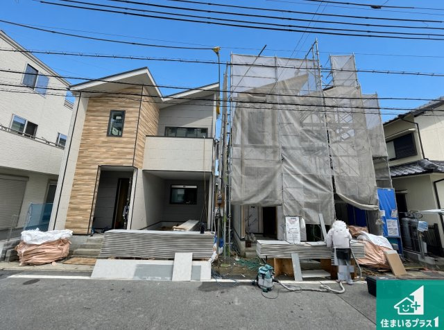 明石市大道町　第1期　新築一戸建ての外観|周辺は落ち着いた街並みの住宅地！子育てがしやすい住環境です！まだ未完成ですが、現地でしかわからない事もございます。是非一度ご覧ください。