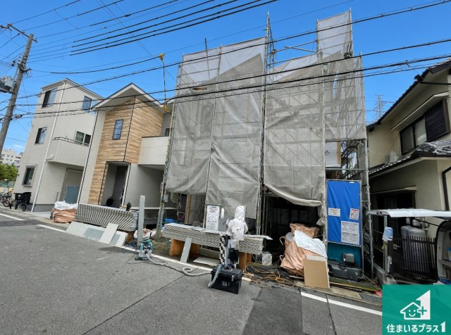 明石市大道町　第1期　新築一戸建ての外観|周辺は落ち着いた街並みの住宅地！子育てがしやすい住環境です！まだ未完成ですが、現地でしかわからない事もございます。是非一度ご覧ください。