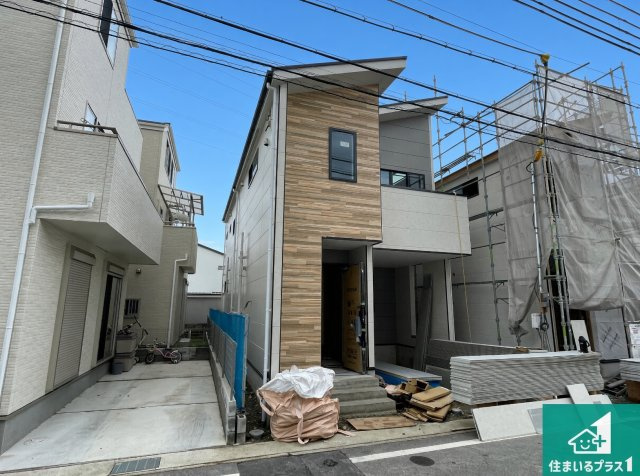明石市大道町　第1期　新築一戸建ての外観|周辺は落ち着いた街並みの住宅地！子育てがしやすい住環境です！まだ未完成ですが、現地でしかわからない事もございます。是非一度ご覧ください。