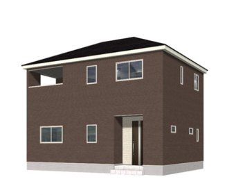 【外観パース】 | 岐阜市旦島中町新築建売限定1邸！お車スペース並列4台可能！パントリー収納付きの3LDK！ | 岐阜市旦島中町新築建売限定1邸！お車スペース並列4台可能！パントリー収納付きの3LDK！