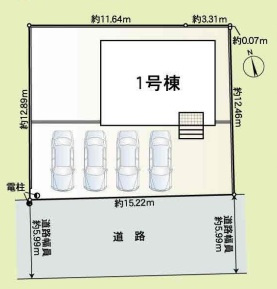 【区画図】 | 岐阜市旦島中町新築建売限定1邸！お車スペース並列4台可能！パントリー収納付きの3LDK！ | 岐阜市旦島中町新築建売限定1邸！お車スペース並列4台可能！パントリー収納付きの3LDK！