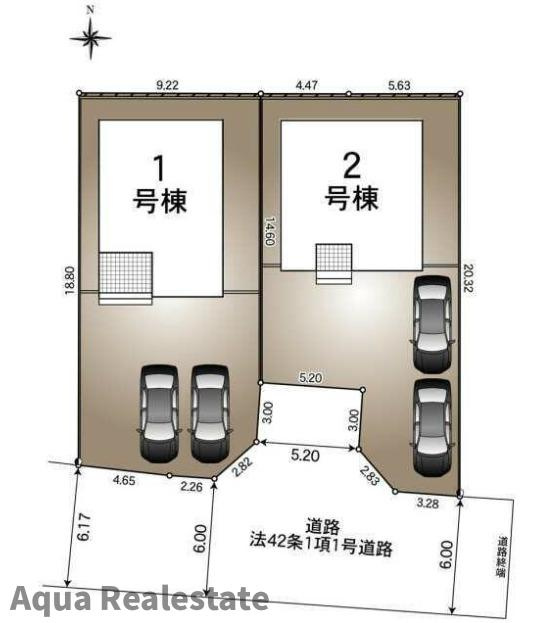 クレイドルガーデン 藍住町東中富第1の区画図
