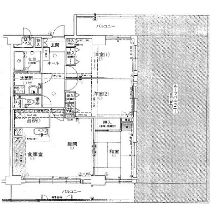 ライオンズマンション姫路城東町の間取り|3LDKです。