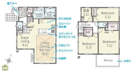 草加市両新田西町　中古一戸建ての間取り