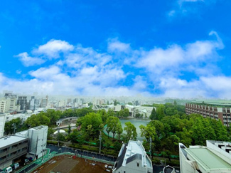 【展望】 | 本物件の北東側の眺望です。本物件が11階で目の前が公園ということで、かなり開けて気持ちの良い眺望！