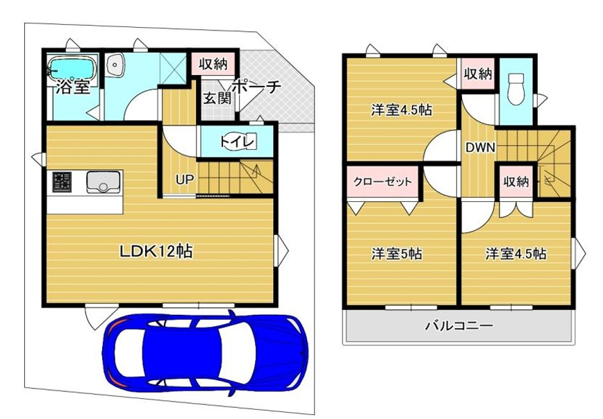 山電　東二見駅徒歩12分　エアコン付き　西二見　新築戸建の間取り