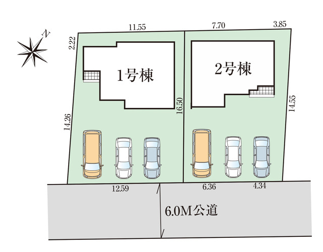 グラファーレ宇都宮市宝木本町4期の区画図