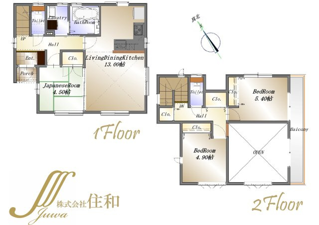 【中古戸建】三芳町藤久保の間取り