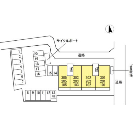 コンソラトゥール別保の区画図