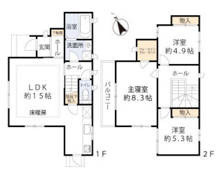 高槻市野田四丁目戸建の間取り