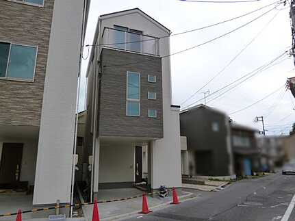 中区江波本町の前面道路含む現地写真