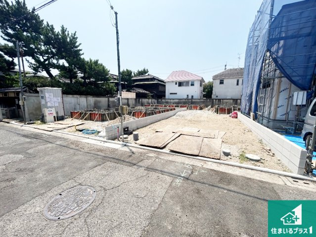 堺市西区浜寺諏訪森町西　第4期　新築一戸建ての外観|周辺は落ち着いた街並みの住宅地！子育てがしやすい住環境です！まだ未完成ですが、現地でしかわからない事もございます。是非一度ご覧ください。