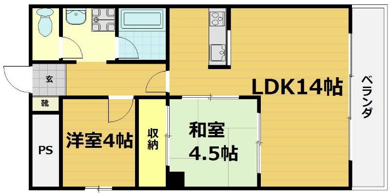 KTマンションⅡ号館の間取り