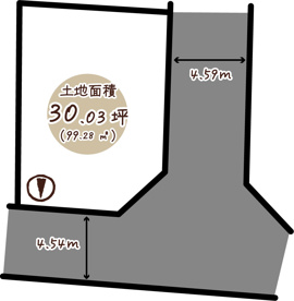 滝ノ町２丁目　建築条件無し土地の画像