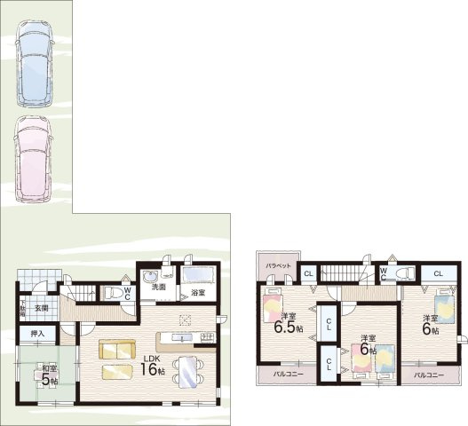 堺市西区浜寺諏訪森町西　第4期　新築一戸建ての間取り|5号地