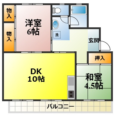 鶴山台60号棟の間取り
