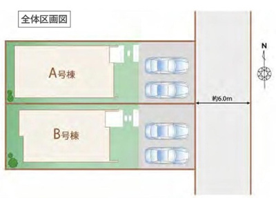 【区画図】 | 藤沢市湘南台6丁目 新築戸建 全2棟