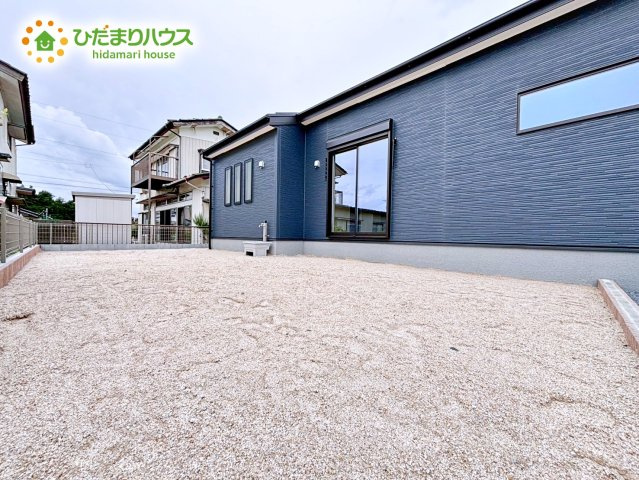 【庭】 | 第2石岡市下林　新築戸建 | ウッドデッキを置いてお子様と遊びながら、BBQしたりなんて夢が現実に！！(⌒∇⌒)