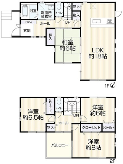 【間取り】 | アトムセレクト八千代市勝田台6丁目 中古戸建て