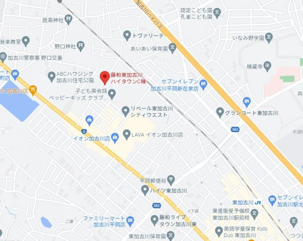 藤和東加古川ハイタウンC棟　3階の地図|野口小学校、中部中学校