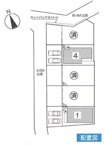 【横浜市泉区和泉中央南2丁目31全4棟新築戸建て】★仲介手数料無料★（伊勢山中学校・中和田中学校）の区画図
