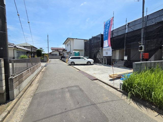 新築　太田市南ヶ丘町第2　1号棟　Cradle Gardenの前面道路含む現地写真|現地写真　北側前面道路幅員約4ｍ
