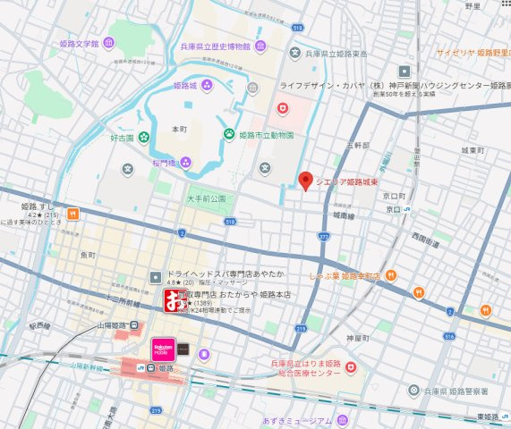 シエリア姫路城東　11階の地図