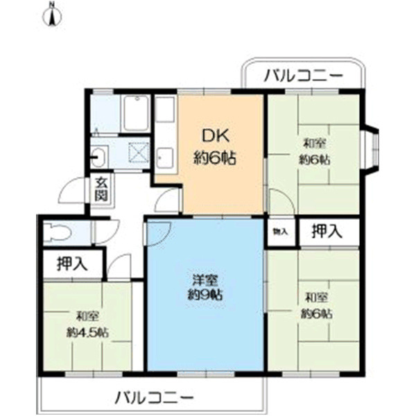 神戸市須磨区西落合６丁目のマンションの間取り