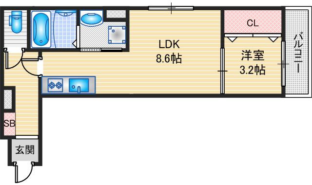 クオーレ南正雀駅前の間取り