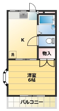 小金井市関野町１丁目のアパートの間取り