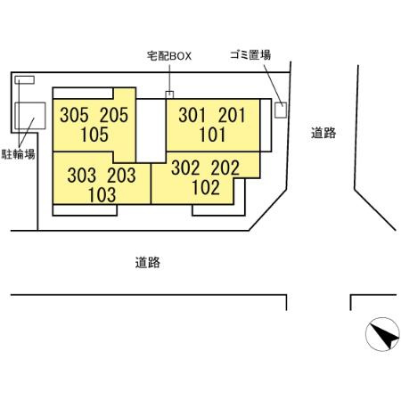 D-ROOM神明町Ⅱ Bの区画図