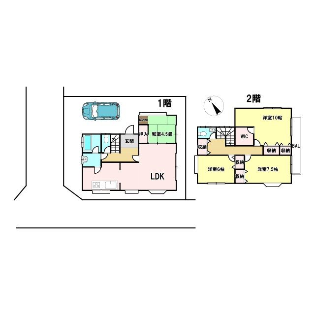 日吉台6丁目　売戸建ての間取り