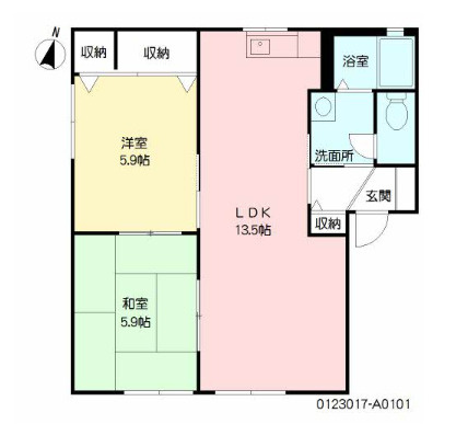 シャルマン五常の間取り