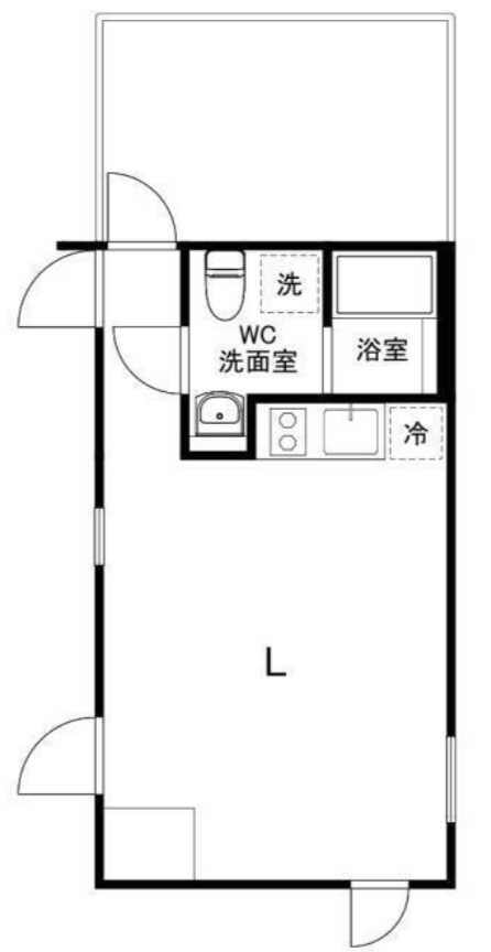 EXAM桜新町　ネット無料　礼金０　角部屋の間取り
