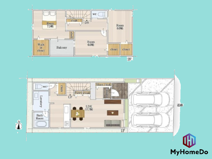 守山区森孝　3期の間取り|各居室に収納を備え、家族それぞれの時間も大切にできる使いやすい間取りです。