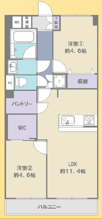 中銀新葛西マンシオンの間取り