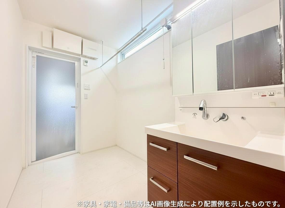 小山市乙女　中古住宅の独立洗面台