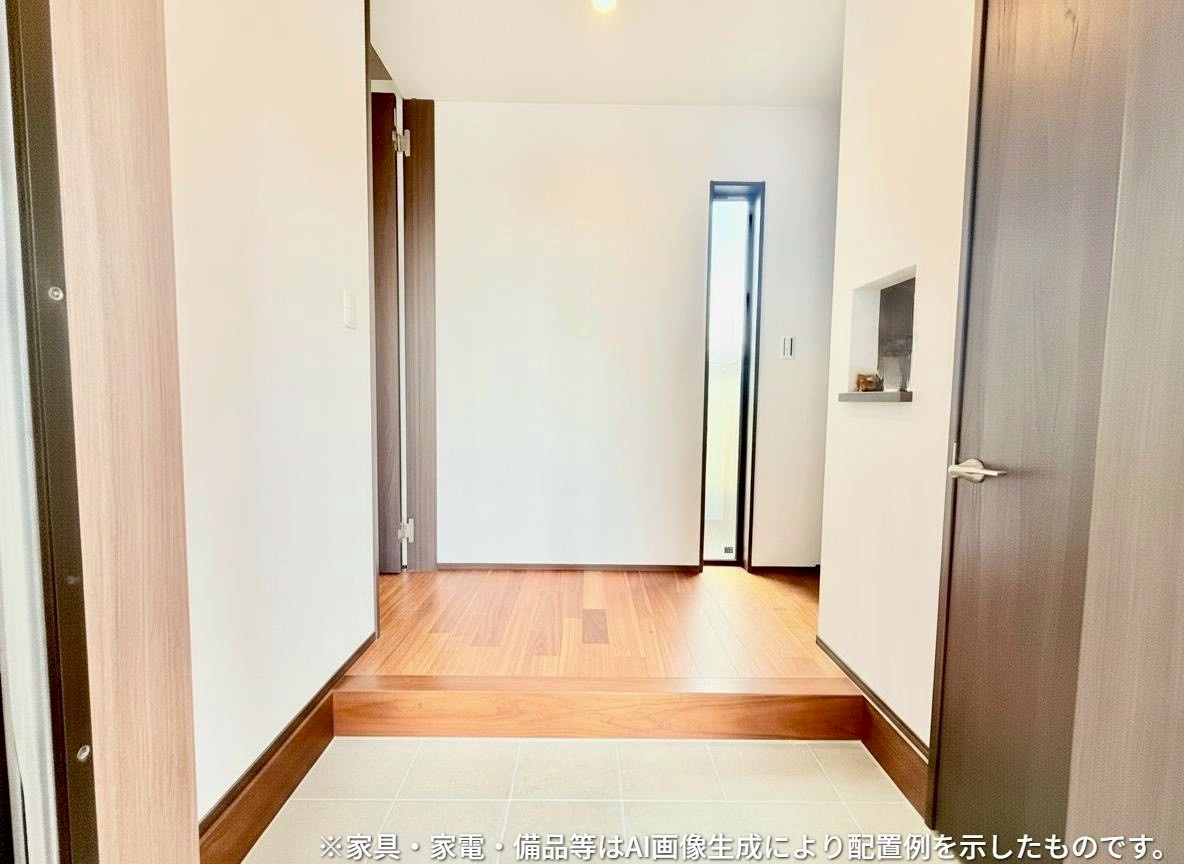 小山市乙女　中古住宅の玄関