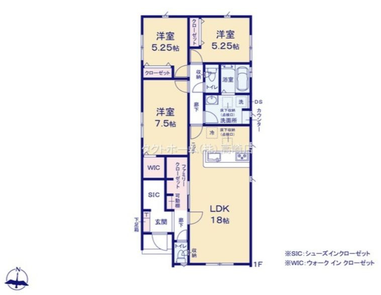 GRAFARE 高崎市石原町3期 2号棟の間取り
