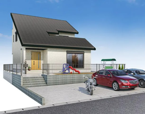 【外観パース】 | Ｓｍａｒｔ Ｏｎｅ ＣＩＴＹ 福島市岡部 １号棟 | 2026年9月下旬完成予定！お楽しみに♪