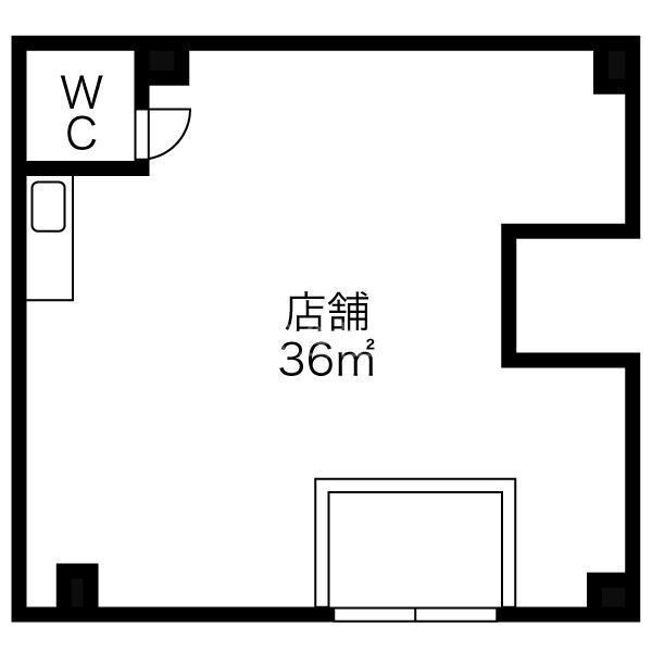 アパートメント住之江　テナントの間取り