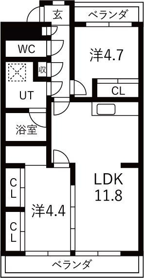 マンション遠山の間取り