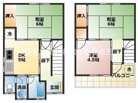 新池島町1丁目中古戸建の間取り|南向きの3DKです！前面道路も広く安心です♪